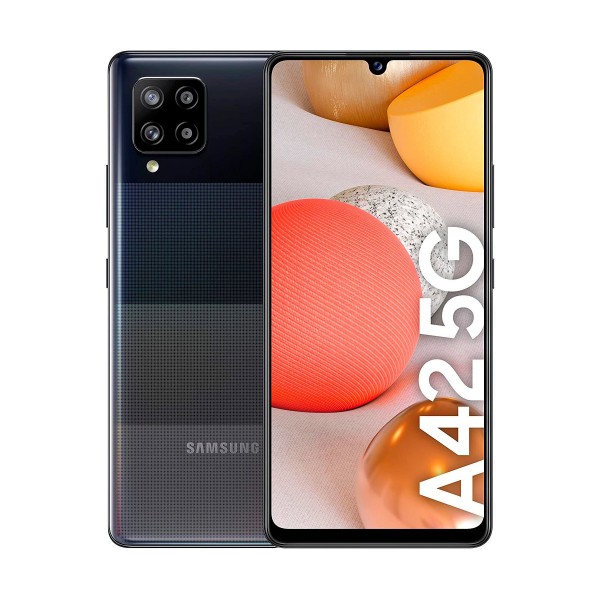 Samsung galaxy a42 negro móvil 5g dual sim 6.6'' hd+ octacore 128gb 4gb ram quadcam 48mp selfies 20mp