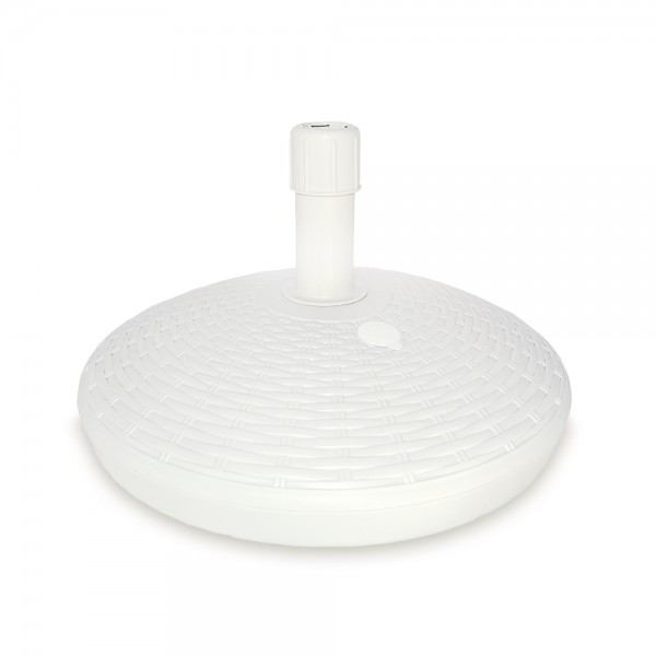 Base de parasol 30 l color: blanco ø58x15cm ipae progarden