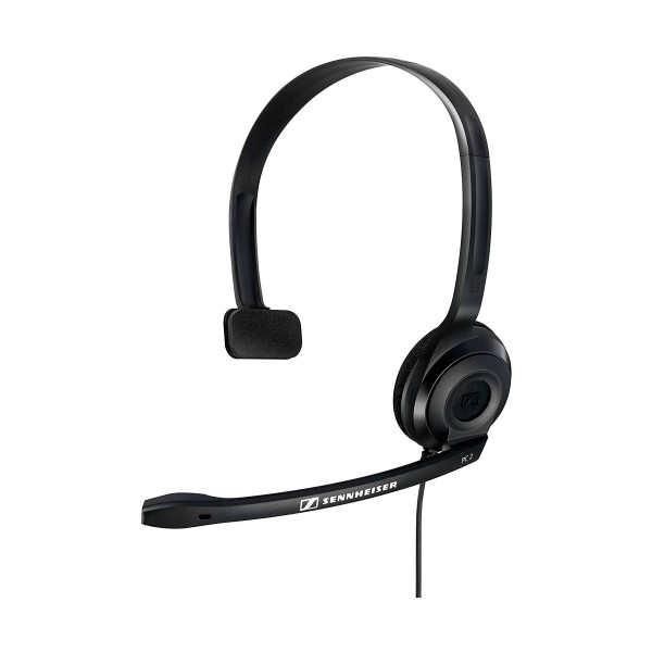 Sennheiser pc 2 chat negro auricular on-ear monoaural con micrófono y conector dual jack 3.5mm
