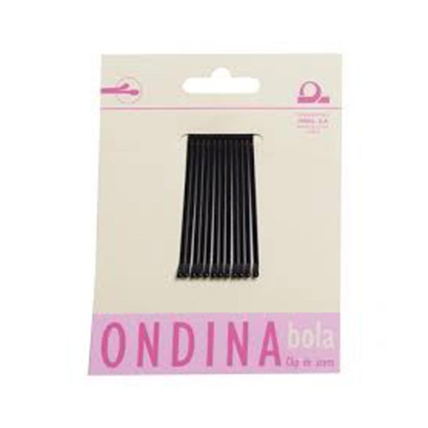 Eurostil bola negro negro clips ondina 50mm carton 1un