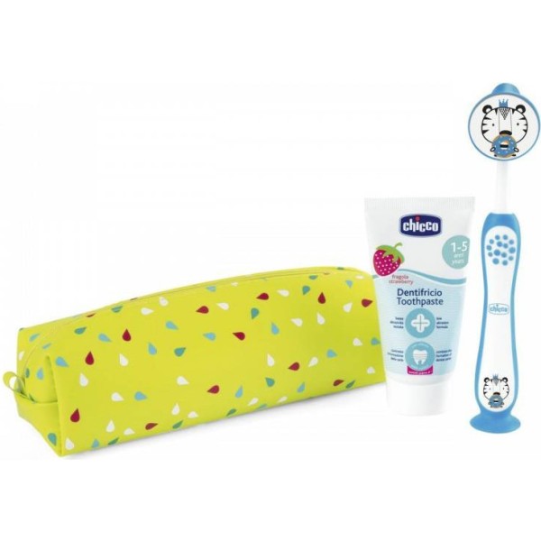 Chicco Set Dental de Viaje 3-6 Años Azul (Cepill