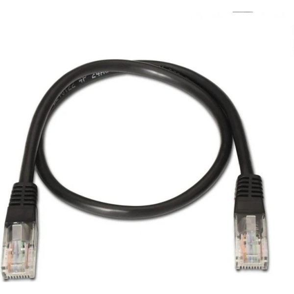 Aisens latiguillo rj45 cat.6 utp awg24 negro 1.0m