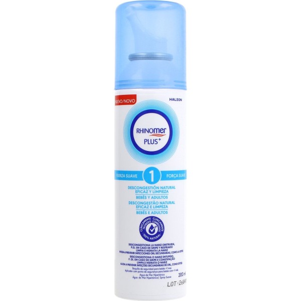Rhinomer Plus Spray Nasal Bebés y Adultos 200ml Fuerza 1 Suave